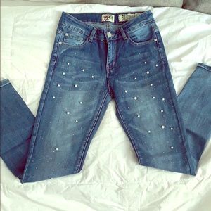 Denim Blvd Pearl bling jeans